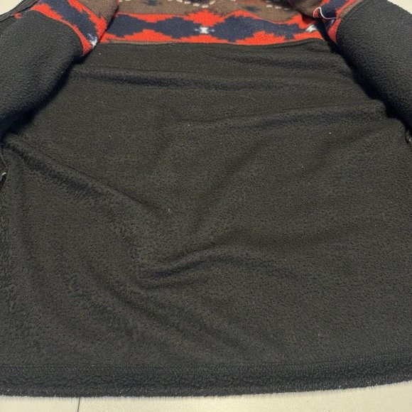 Vintage Angderson Aztec Fleece Sweatshirt Adult Small Black Long Sleeve Outdoor - Picture 8 of 10